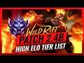 BEST HIGH ELO Champions TIER List - Patch 2.4B - Wild Rift (LoL Mobile)
