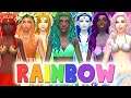 🌈 RAINBOW (MERMAIDS EDITION) 🌈 + CC LINKS | The Sims 4 | Create a Sim