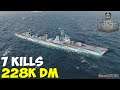 World of WarShips | Shimakaze | 7 KILLS | 228K Damage - Replay Gameplay 1080p 60 fps