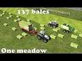 137 bales from one meadow. | Farming simulator 14. Timelapse # 26