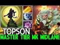 TOPSON [Monkey King] Master Tier MK Mid First Item Radiance 7.26 Dota 2
