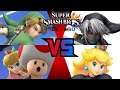 SSB 3DS - Real Link (me) and Peach vs Dark Link and Fake Peach
