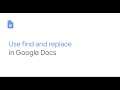 Use find and replace in Google Docs