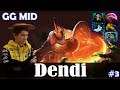 Dendi - Mars GG MID | Dota 2 Pro MMR Gameplay #3