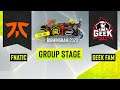 Dota2 - Fnatic vs. Geek Fam - Game 1 - ESL One Birmingham 2020 - Group Stage - SEA