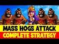 Th9 Hog Attack Guide! ⭐⭐⭐ Th9 Mass Hog Rider Army War Strategy 2021 | Clash of Clans - Coc