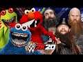 THE WYATT FAMILY vs ELMO.EXE, COOKIE MONSTER.EXE & KERMIT.EXE | WWE 2K20