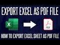 How to Save/Export Microsoft Excel Sheet or Document as a PDF File