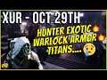 Where is Xur - Oct 29th - Xur Location & Inventory - Legendary Weapons & Armor - Destiny 2