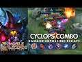 Cyclops Combo Damage, Almost Impossible to Escape - Solo to Mythic | Mobile Legends Bang Bang