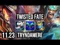 TWISTED FATE vs TRYNDAMERE (MID) | 400+ games, 4/3/13 | KR Master | 11.23