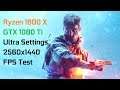 Battlefield 5 Ultra Settings (1440p) Ryzen 1800X, GTX 1080 Ti