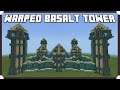 How To Build A Warped Basalt Village - Tower & Wall [Minecraft Bedrock Edition]