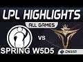 IG vs V5 Highlights ALL GAMES LPL Spring 2020 W5D5 Invictus Gaming vs Victory Five by Onivia