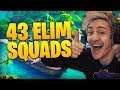 43 Elim Squads! Ft TimTheTatman & Dr Lupo