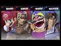 Super Smash Bros Ultimate Amiibo Fights  – Request #14022 Mario & Simon vs Wario & Richter
