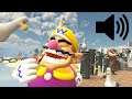 Wario dies from a flock of seagulls while eating Hawaiian pizza