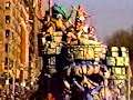 Footage of the 1986 Masters of the Universe float from the CBS broadcast of Macy's Thanksgiving Day