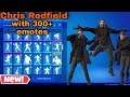 NEW Chris Redfield (Resident evil collab) Skin Showcased with 300 + Emotes/Dances | Fortnite