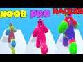 NOOB vs PRO vs HACKER in Blob Runner 3D ! (Level 74 - 87 )