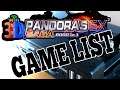 3D Pandora EX2 Saga Game List 8000 In 1 !