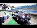 Assetto Corsa Ebisu Jump Drift Tandem (4K) | Steering Wheel Setup