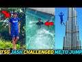 TSG JASH  Challenge Me To Jump From In The Pool || Deadliest Jump Ever😱 #shorts