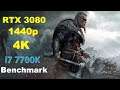 RTX 3080 | Assassin's Creed Valhalla | Benchmark 4K & 1440p Max Setting | intel i7 7700K