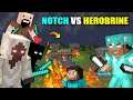 NOTCH VS HEROBRINE ๐ฅ BUT ENTITY 303 TOOK ALL POWERS OF NOTCH
