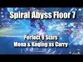 Mona & Keqing Destroy Spiral Abyss Floor 7, Perfect 9 Stars - Genshin Impact Global