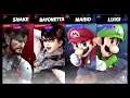 Super Smash Bros Ultimate Amiibo Fights – Request #17484 Snake & Bayonetta vs Mario & Luigi