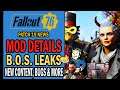 Fallout 76 News - Mod Updates, One Wasteland Details, More B.O.S. Leaks, New Content & More