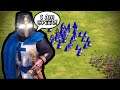 200 Fast Teutonic Knights vs 1000 Elite Throwing Axemen | AoE II: Definitive Edition