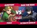 Play With Heart SSBU - Question (Young  Link) Vs Dan the Man (Joker) Smash Ultimate Tournament Pools
