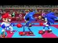 Time Mario vs Time Sonic no Caratê Todos os Personagens - 2 Players - Mario e Sonic Olympic Games