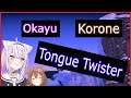 【Hololive】Okayu & Korone Tongue Twister 【Eng Sub】