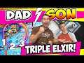 INSANE TRIPLE ELIXIR RACE with MY SON! DUAL GAMEPLAY!