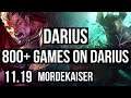 DARIUS vs MORDEKAISER (TOP) | 17/1/4, Quadra, Legendary, 800+ games | EUW Diamond | v11.19