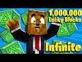 FUNNIEST Prank INFINITE Minecraft Lucky Blocks (1,000,000+ Lucky Blocks) | JeromeASF