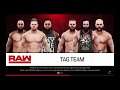 WWE 2K19 The Miz,Jey Uso,Jimmy Uso VS Elias,Wilder,Dawson 2 Out Of 3 Falls Tag Match