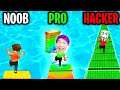 Can We Go NOOB vs PRO vs HACKER In SHORTCUT RUN!? (MAX LEVEL HACK!!)