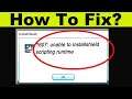 Solve 1607 Unable To Install Installshield Scripting Runtime Error in Windows 7/8/10