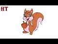 Cute Squirrel Drawing Easy for Beginners || How to draw a Squirrel Step by Step