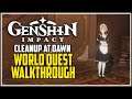 How To Clean The Stains - Genshin Impact - Cleanup At Dawn Quest