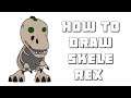 How To Draw Skele Rex  From Roblox Adopt Me - Step By Step