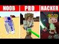 Minecraft NOOB vs. PRO vs. HACKER : STAR WARS FIGHT CHALLENGE in Minecraft!