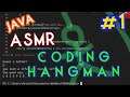 ASMR CODING | coding a simple hangman game (Part 1 of 2). keyboard sounds, whispers