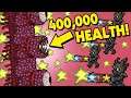 We fought a Wall of Flesh with 400,000 Health!