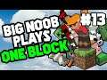 Big Noob plays Minecraft ONEBLOCK! Part 13 - Red "Dessert" Biome!