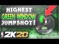 BIGGEST Green Window Jumpshot in NBA 2k20! | Best Greenlight jumper 2k20!